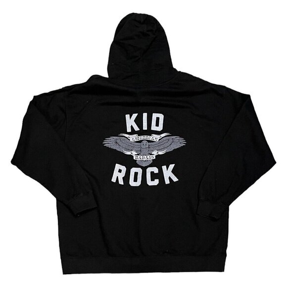 KID ROCK Eagle Full Zip Rock Redneck Music Country Hoodie Sweatshirt Mens XXL - Picture 1 of 5